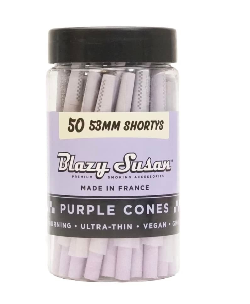 Blazy Susan Purple 53MM Shortys Cones (50ct)
