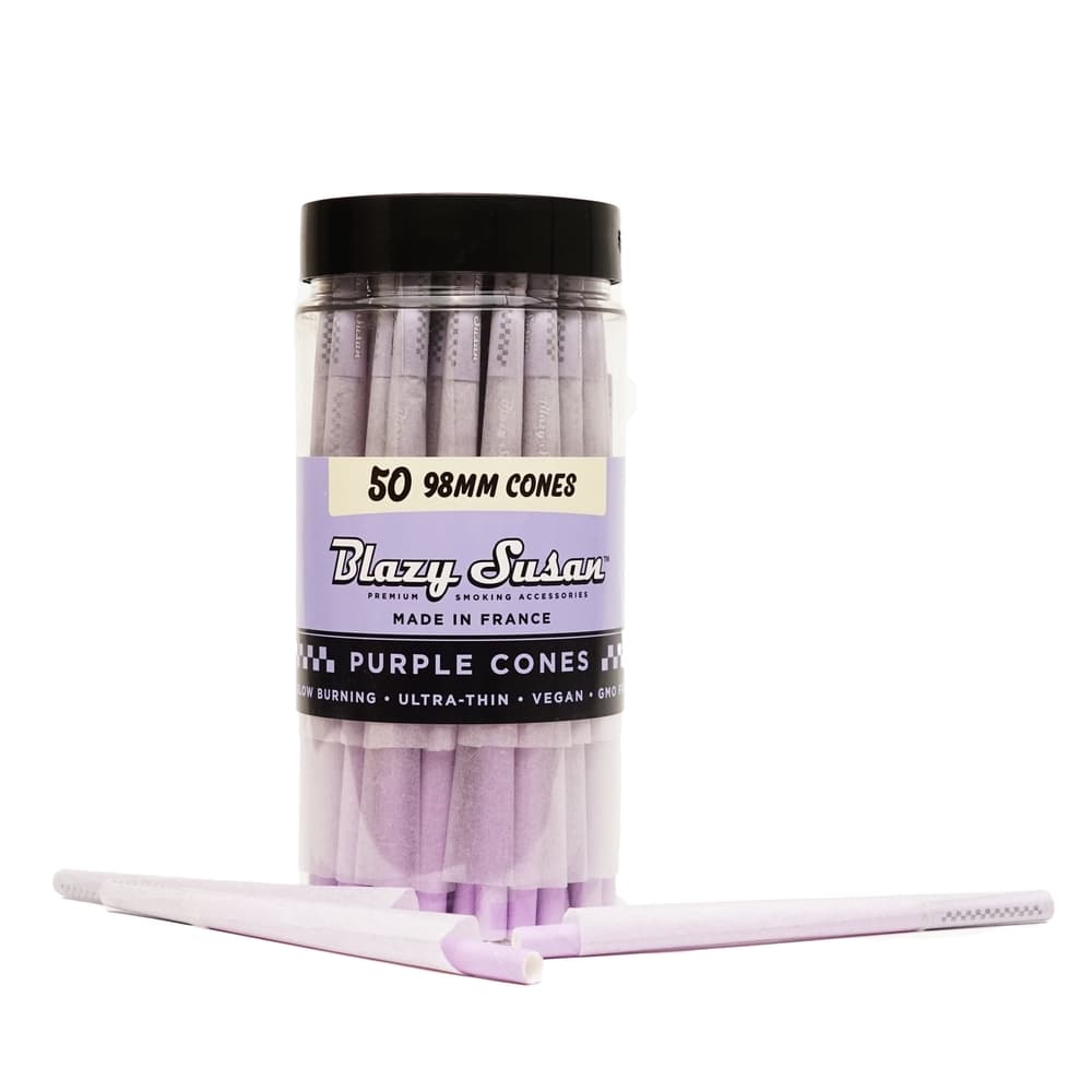 Blazy Susan Purple 98MM Cones (50ct)