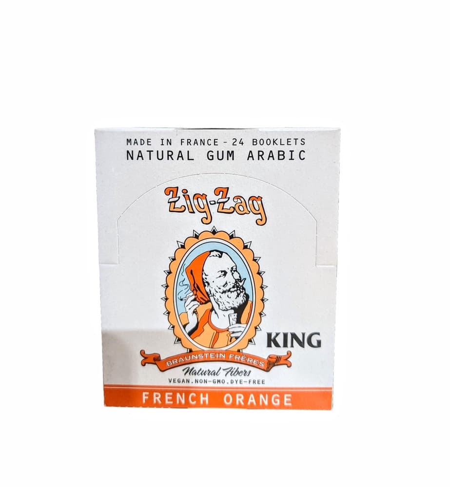 Zig-Zag French Orange Paper (24 Booklets) (King Size)
