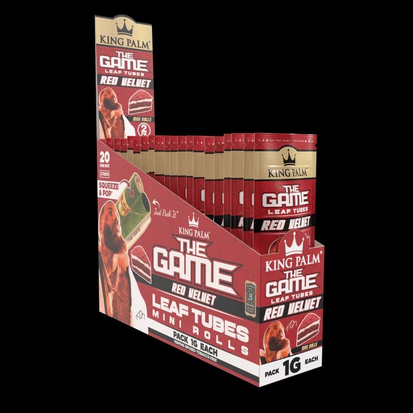 KING PALM (THE GAME RED VELVET) MINI ROLLS 20*BOX 2 PACK