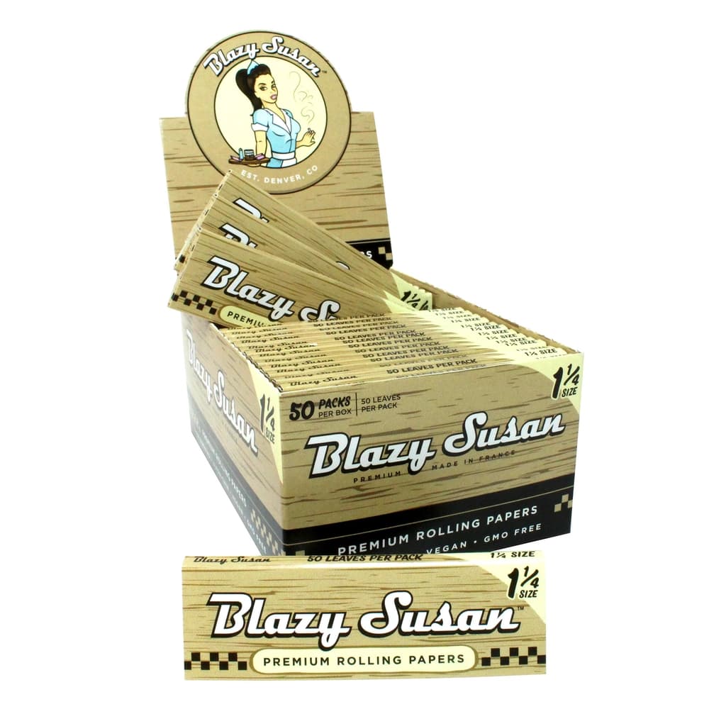 Blazy Susan 1 1/4 Natural Rolling Papers (50 Pack)