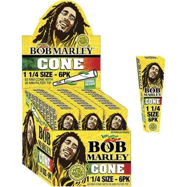 BOB MARLEY CONE 1 1/4 (6PACK)