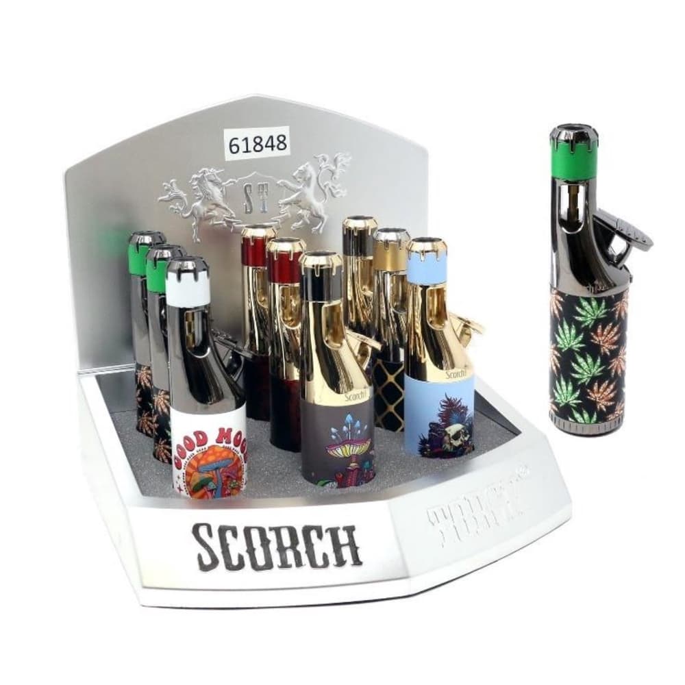Scorch Torch 61848 5" Cylindrical Body Single Torch Lighter (Display of 9)