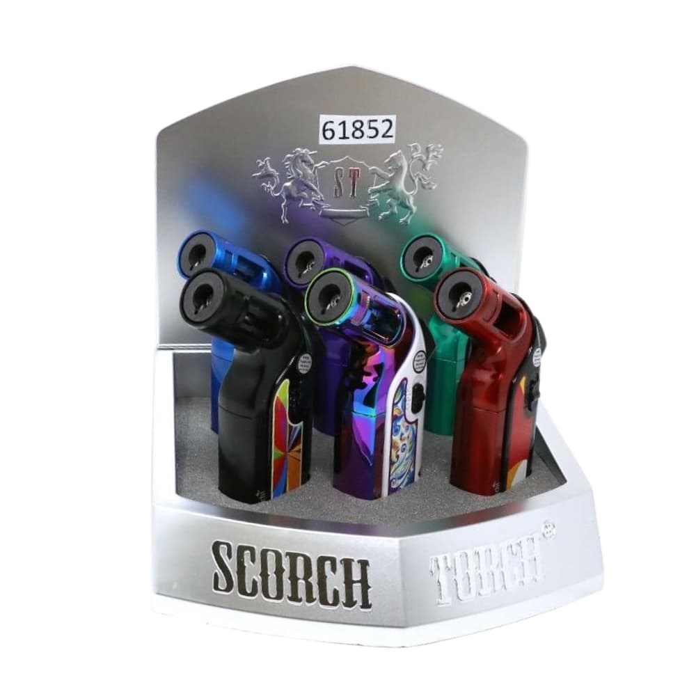 Scorch Torch 61852 4.5" Single Torch Lighter w/ Lock Button (Display of 6)