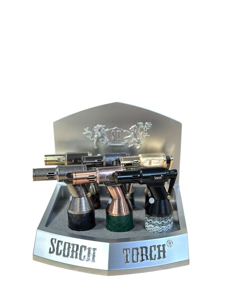 Scorch Torch 61858 4.5" Tall Single Flame Heavy Metal Torch w/ Flame Lock (Display of 6)
