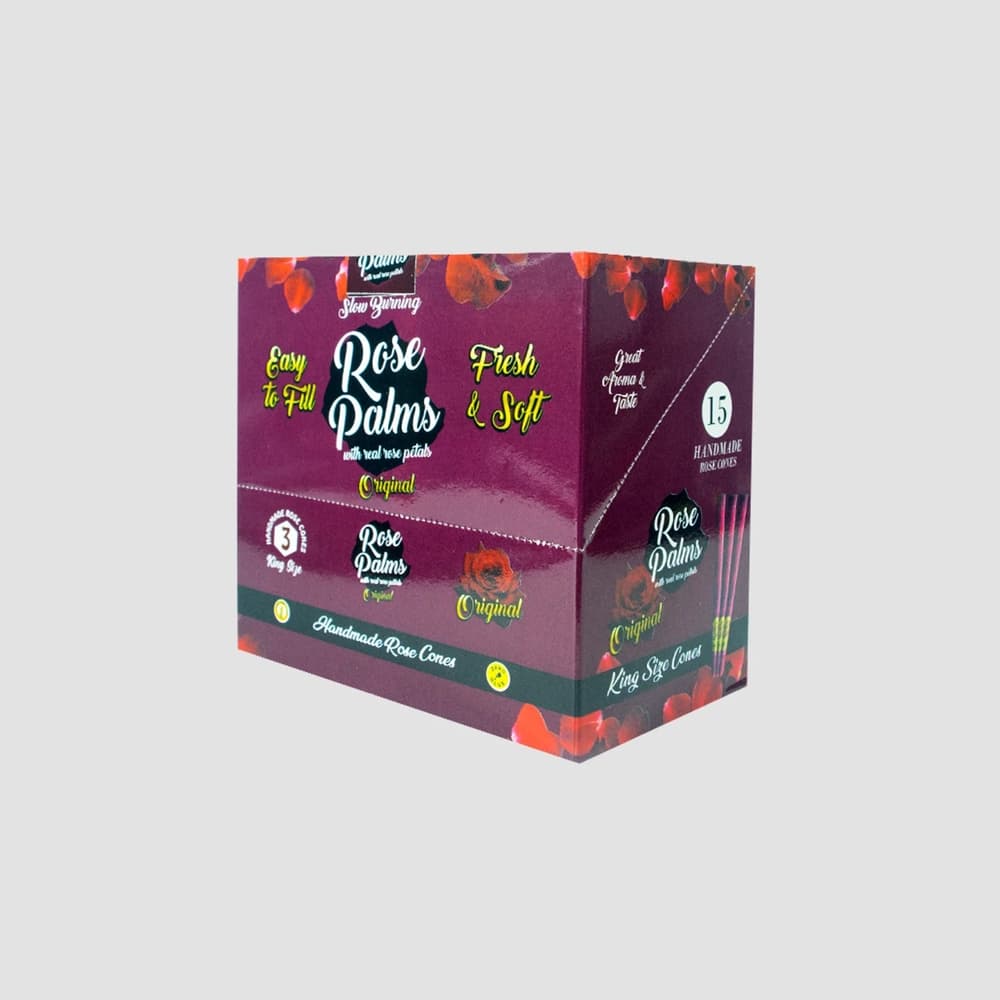 ROSE PALMS WITH REAL ROSE PETALS ORIGINAL HANDMADE ROSE CONES 3 (King Size) (28109)