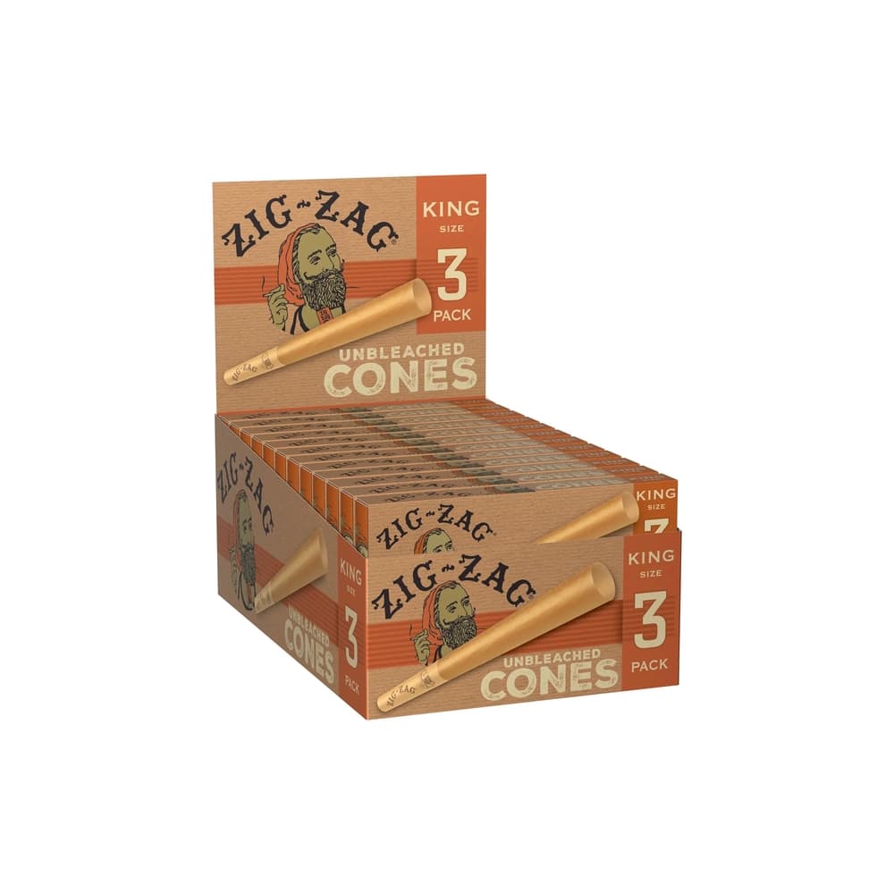 Zig Zag Unbleached King Size Cones (3 Pack)