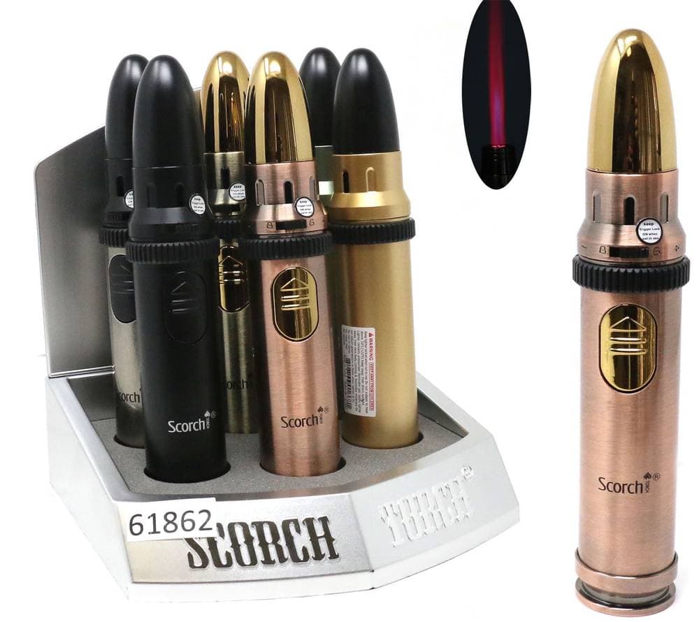 Scorch Torch 61862 7.5" Tall Single Flame Large Missile Torch w/ Changing Color Flame (Display of 6)