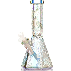 MK201- MK 100 12"Heaxagon Electroplated Peacock Beaker