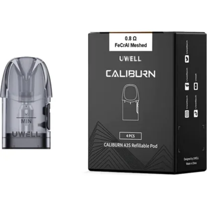 UWELL Caliburn A3S 0.8OHM FeCrAI Meshed Pod (4Ct)