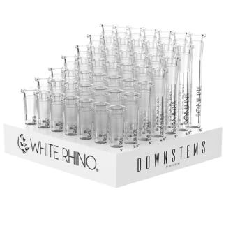 White Rhino 19/14 Glass on Glass Downstem (49Ct)